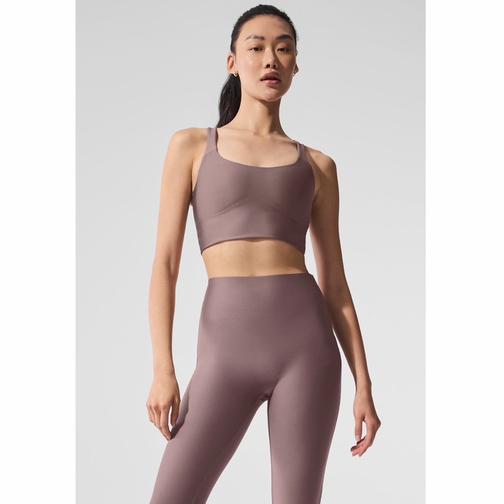ALO YOGA AIRLIFT SLEEK BRA TANK - MUSHROOM - SOLD OUT